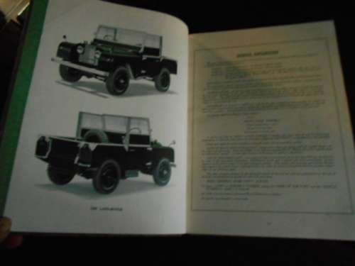 Landrover Book of spare parts catalogue birmingham 1955, 6th edition part no 4056 hardback