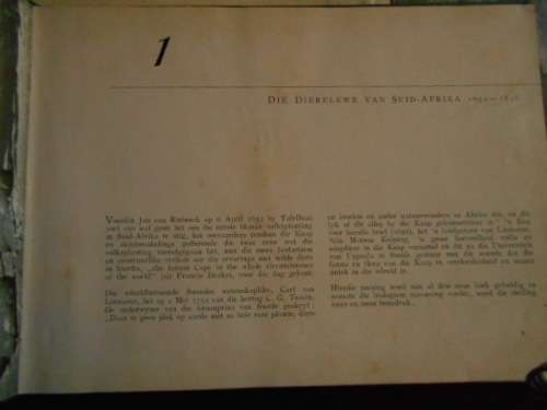 R J LABUSCHAGNE - 60 JAAR KRUGERWILDTUIN  PRETORIA 1958 HARDEBAND