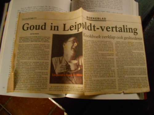 Leipoldt's Food & Wine - C. Louis Leipoldt, ed T S Emslie and P L Murray. with  newspaper cutting