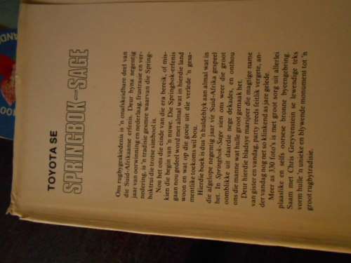 TWEE RUGYBY BOEKE Chris Greyvenstein - SPRINGBOK SAGE 1891  & NEWLANDS RUGBY STADIUM 1890 - 1990