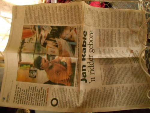 JC KANNEMEYER - JAN RABIE - TAFELBERG MET KOERANTUITKNIPSEL EERSTE ED 2004