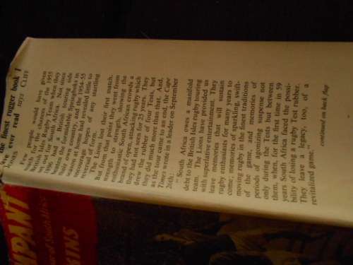 VIVIAN JENKINS - LIONS RAMPANT - 1955 BRITISH ISLES RUGBY TOUR OF SOUTH AFRICA  1955