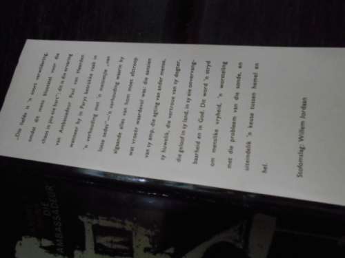 ANDRE BRINK - DIE AMBASSADEUR -  HUMAN EN ROUSSEAU 1964 HARDEBAND EN STOFOMSLAG