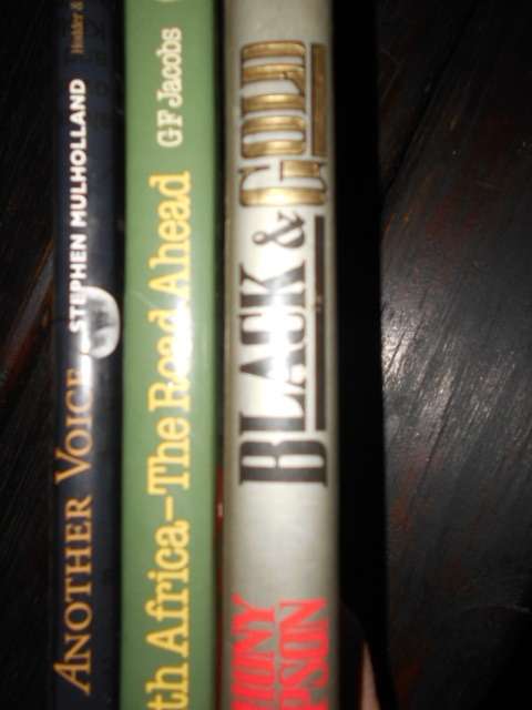 3 BOOKS A SAMPSON - BLACK + GOLD, MULHOLLAND ANOTHER VOICE and SOUTH AFRICA JACOBS
