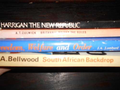4 BOOKS - FREEDOM and WELFARE, NEW REPUBLIC,  BRITANNIA, RULES, SA BACKDROP