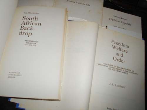 4 BOOKS - FREEDOM and WELFARE, NEW REPUBLIC,  BRITANNIA, RULES, SA BACKDROP