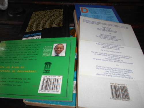 5 Kortstorie boeke-VOORSPRAAK, ROOI LAPPIESKOMBERS (geteken),  LIMIRIEKE,LEESGOED