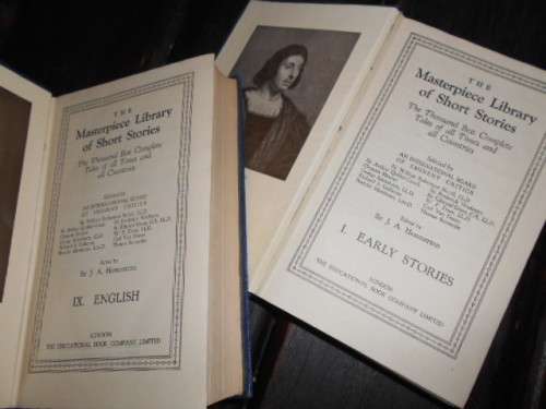 2 BOOKS  - WORLD'S THOUSAND BEST STORIES VOL 9 & 10 plus  1 & 2 EARLY STORIES  - HAMMERTON EDITOR