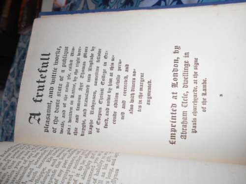 UTOPIA -  MORE,THOMAS,SIR 1 March 1869 no. 14 ANTIQUE BOOK Transl Ralph Robinson Ed Edward Arber.