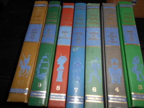 COLLIERS JUNIOR CLASSIC 7 SHORT STORIES BOOKS  out of set of  10 - YOUNG FOLKS SHELF OF BOOKS