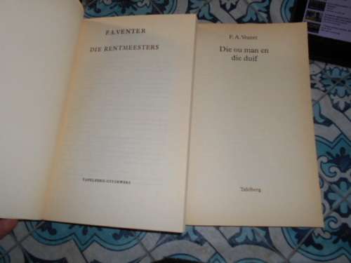FA VENTER - TWEE BOEKE - DIE OU MAN EN DIE DUIF EN DIE RENTMEESTERS TAFELBERG