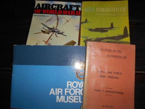 4 books SQUADRON , AIRCRAFT WWII ROYAL AIR FORCE WAR MANUAL andROYAL AIR FORCE MUSEUM GUIDE
