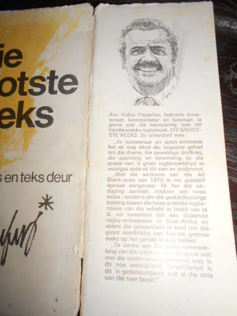 DIE GROOTSTE REEKS - ILLUS and TEKS  RUFUS PAPENFOES- SUID-AFRIKA TEEN NIEU -SEELAND 1970