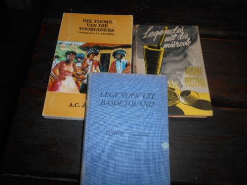 3 BOEKE - LEGENDES UIT BASOETOLAND;  TOORN VAN DIE VOORVADERS, LEGENDES VAN MISROOK