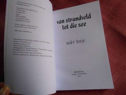 ANDRE KOTZE - GEDIGTEBOEK - VAN STRANDVELD TOT DIE SEE -  AUTOGRAPHED SOFTBACK 2020 KREATIVE GEORGE