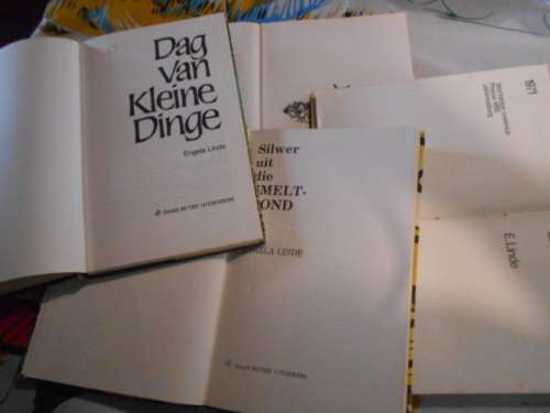 5 boeke ENGELA LINDE - Kanniedood , Blaasbalk ,Eenling die mens,Silver smeltoond, Dag klein dinge