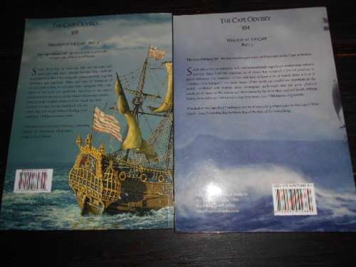 2  BOOKS - WRECKED AT THE CAPE - THE CAPE ODYSSEY -  PART 1 (104) and 2 (105) BY ATHIROS and GRIBBLE