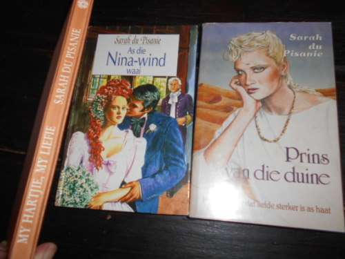 3 SARAH DU PISANIEBOEKE - PRINS VAN DUINE, AS NINA-WIND WAAI, HARTJIE MY LIEFIE