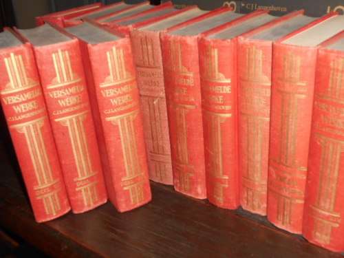 VERSAMELDE WERKE CJ LANGENHOVEN 1956 - Volle stel -  Nasionale Boekhandel