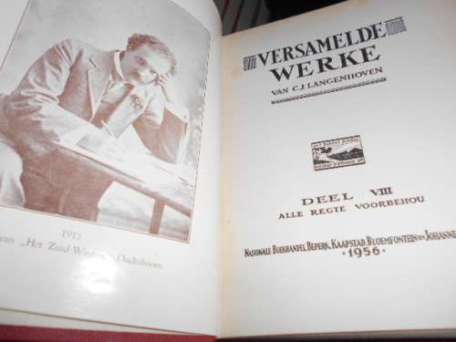 VERSAMELDE WERKE CJ LANGENHOVEN 1956 - Volle stel -  Nasionale Boekhandel