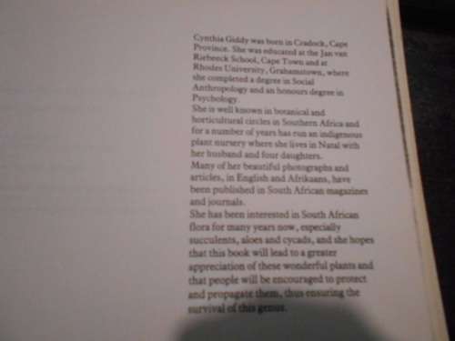 2 CYCAD BOOKS -  CYCADS  OF WORLD and  CYCADS OF SOUTH  AFRICA by Cynthia Giddy