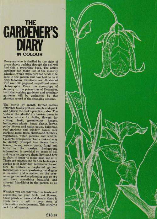 Better World Books Gardener`s Diary in Colour by Vivien Bowler 1983 illus hardback & dustc