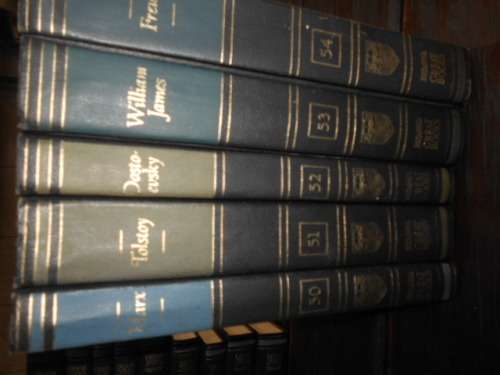 5  volumes  1952 Britannica Great Books: - 50  - 54 Marx, Tolstoy, Dostoevsky, James,Freud