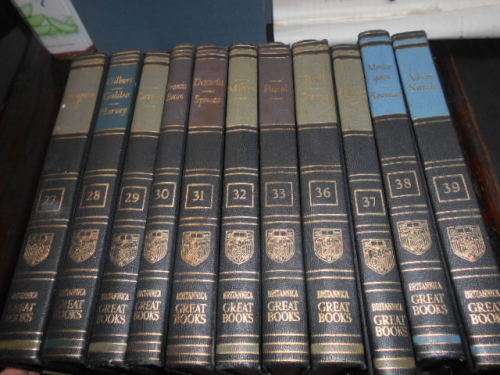 10 volumes  1952 Britannica Great Books:  of the Western World  -  Vol 27 to 39) not 29, 34 and 35)