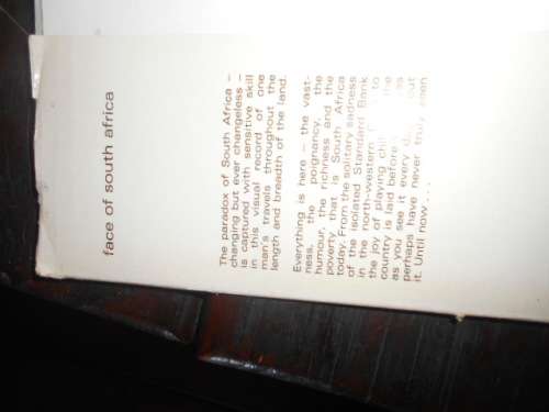 FACE OF SOUTH AFRICA - CHRIS JANSEN 1972  PHOTOS LITHOGRAPHIC