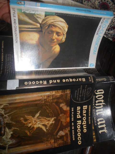 3 art books - NEO-CLASSICISM STYLE,  GOTHIC ART  &  Baroque and Rococo illus softbacks