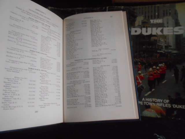 THE DUKES - HISTORY OF  CAPE TOWN RIFLES DUKES & HONOUR NAME LISTS BY N ORPEN  1984