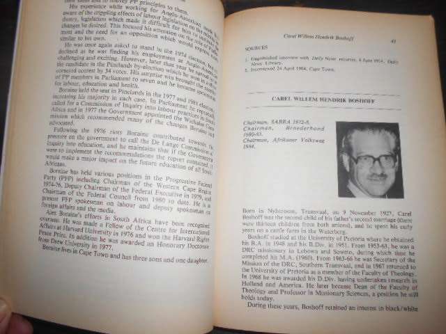 WHO`S WHO IN SA POLITICS - SHELAGH GASTROW INTRODUCED BY TOM LODGE illus