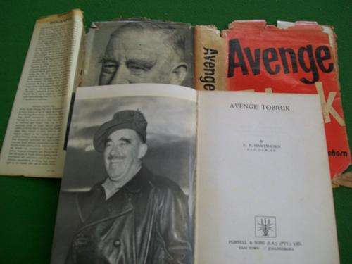 EP "SCRUBBS" HARTSHORN (Gen. Klopper account) -  AVENGE TOBRUK - WW2  1st ed. 1960  illus photos