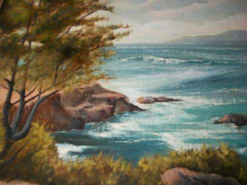 LOVELY SEASCAPE OIL PAINTING IN FRAME BY JOEY WHITTINGHAM DURBAN