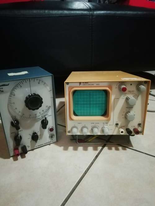 Elmac oscilloscope 4810 and Linstead g1a LF signal gene