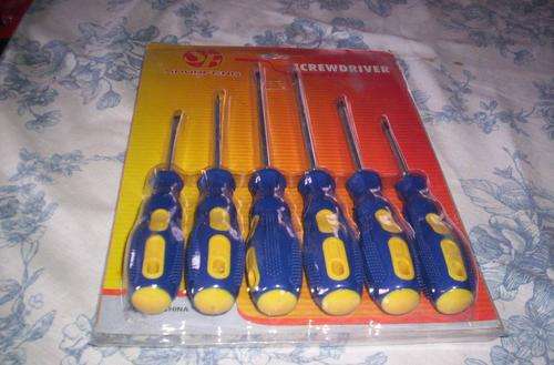 6 PIECE BLACK TIP SCREW DRIVER SET