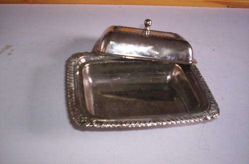 SILVER BUTTER DISH SMALL