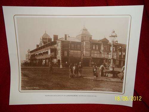 1896, Henwood's Building in Johannesburg, Black & White Print, FREE POSTAGE!!!