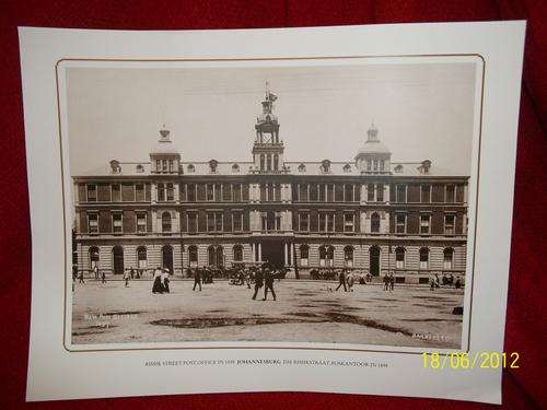 1898, Rissik Street Post Office in Johannesburg, Black & White Print, FREE POSTAGE!!!