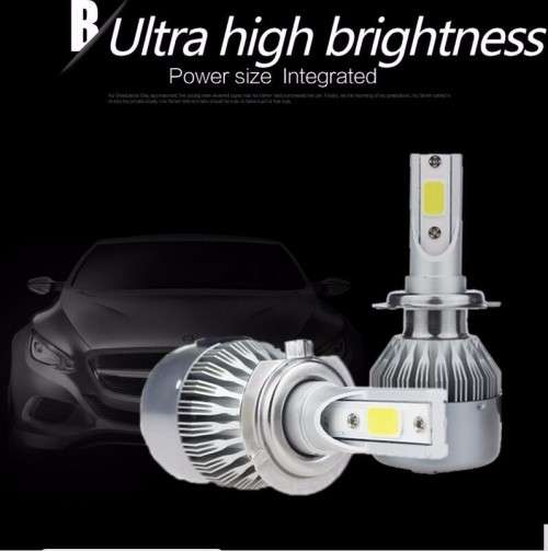 C6 H7 H3 H4 LED Light Headlight Vehicle Car Hi/Lo Beam Bulb Kit 6000k White