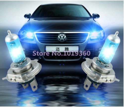 Super White H4 5500K 100W Xenon Halogen Auto Car Headlight Fog Light Bulbs Lamp Kit 12VDC 2pcs