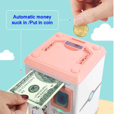Piggy Bank Money Box Cash Coin Electronic Fingerprint ATM Password Coin Money Saving Box Jar Storage