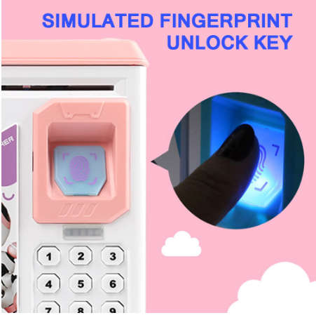 Piggy Bank Money Box Cash Coin Electronic Fingerprint ATM Password Coin Money Saving Box Jar Storage