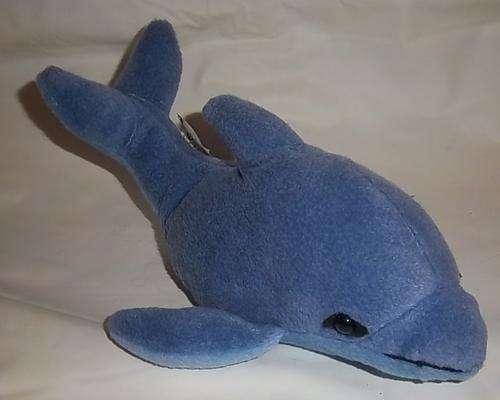 A BLUE DOLPHIN SOFT TOY