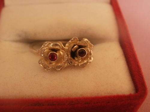 Silver Ring with two Roses