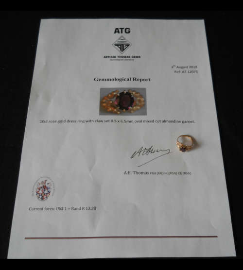 Antique Victorian Almandine Garnet SET in 10ct Yellow & Rose Gold Ring c.1850