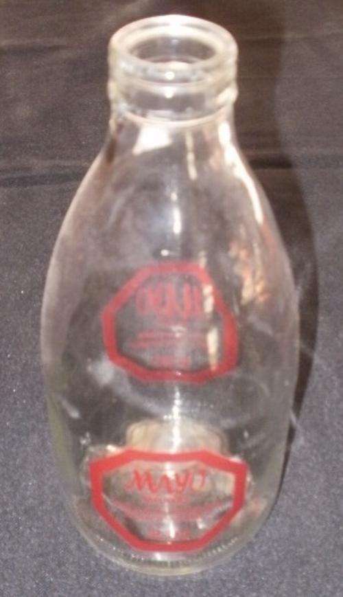 A GLASS MILK BOTTLE (2)