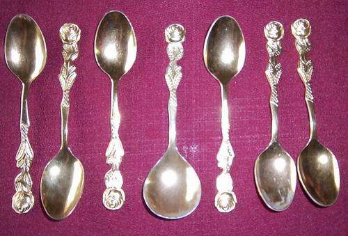SET X6 EETRITE TEA SPOONS AND X1 SUGAR SPOON