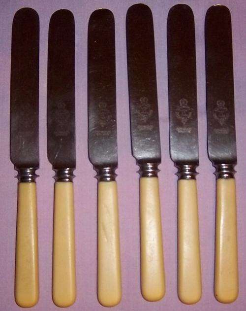 SET X6 BONE HANDLE KNIFES