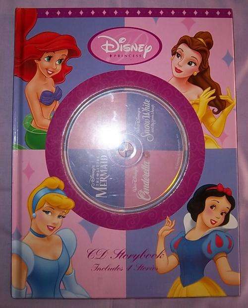A DISNEY PRINCESSES BOOK WITH CD, X4 STORIES